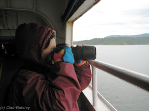 Carol Chapman taking a photo